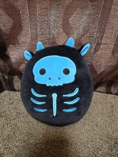 Tegan The Blue Halloween Skeleton Cow SQUISHMALLOW 8