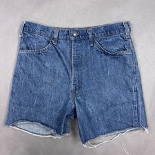 Vintage Levis Cut Off Shorts Womens 32 Blue 80s Orange Tab Jean Denim Thrashed