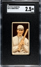1912 T207 DOC WHITE NNo GOOD+ RARE RED CYCLE SGC 2.5 BASEBALL CHICAGO WHITE SOX