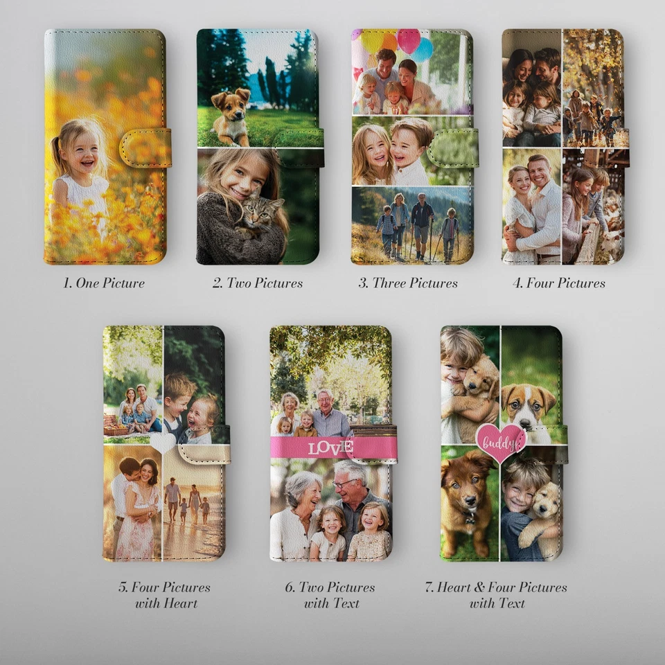 Personalised Wallet Phone Case Custom Photo Cover for iPhone 16 15 14 13 Pro Max - Image 2 of 2
