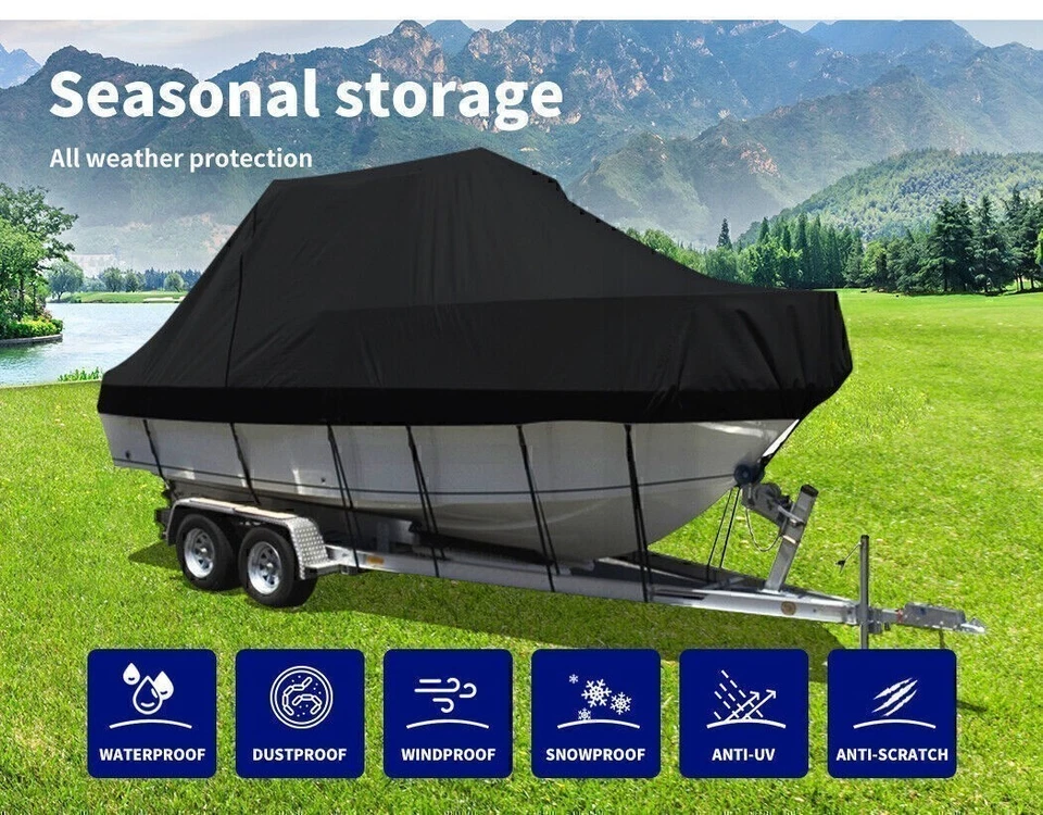 Heavy-Duty Marine Grade 17ft-19ft / 5.2m-5.8m Trailerable Jumbo Boat Cover AUS - image 3 of 4