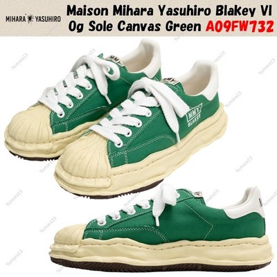 Maison Mihara Yasuhiro Blakey Vl Og Sole Canvas Green A09FW732 | eBay
