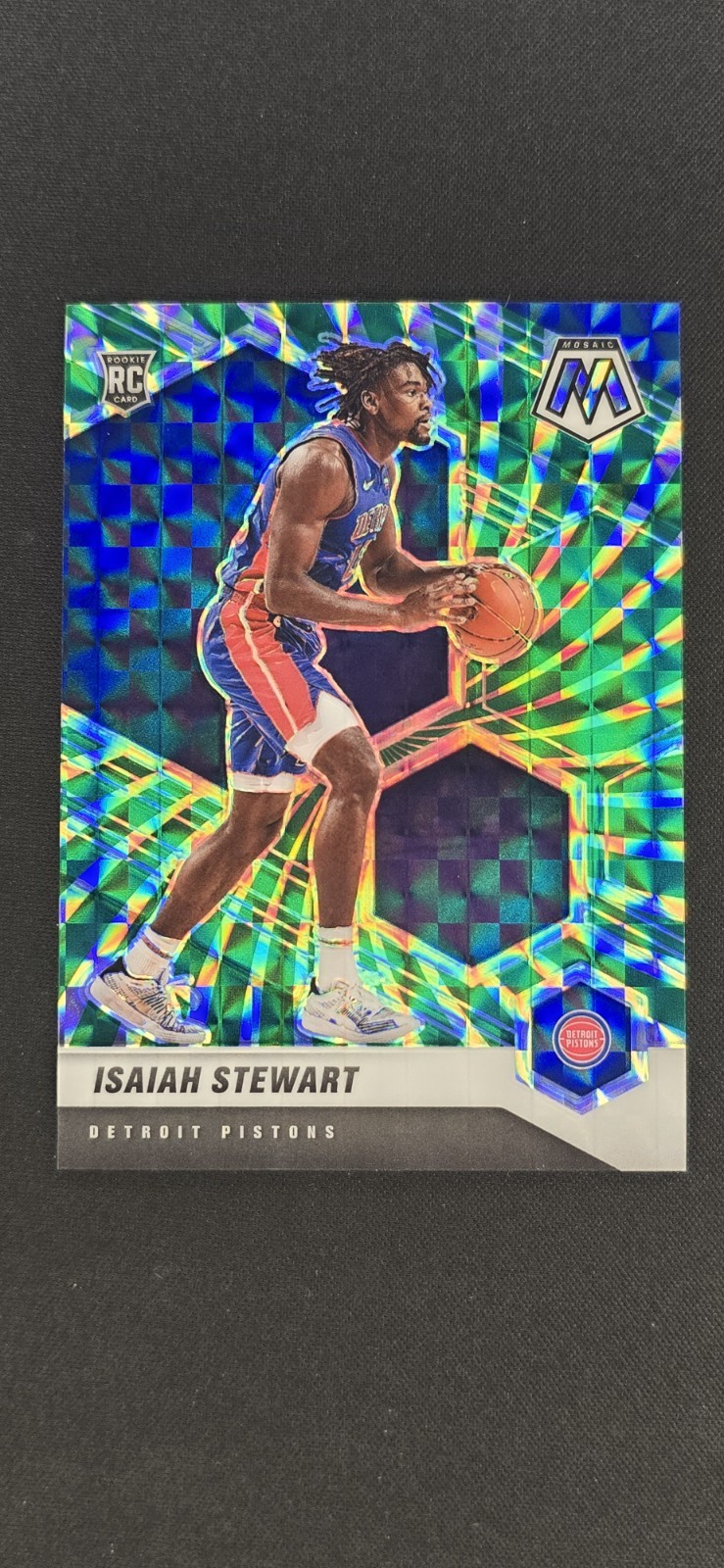 2020-21 Panini Mosaic Green Swirl #223 Isaiah Stewart RC Rookie /10 SSP