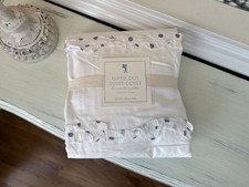 Pottery Barn Kids Ruffle Dot TWIN Duvet Cover Lavender NWT OB