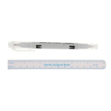 Wasserdichtes Dual-Tip Tattoo Piercing Haut Marker Stift Lineal Scribe Mark Tool