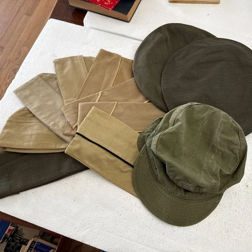 Lot of Vintage WW2 Korean War Era USGI Military Hats Garrisson Field Officers