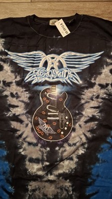NWT Liquid Blue Aerosmith Blue Guitar Tie-Dye T-Shirt Men's Size 6XL Rare