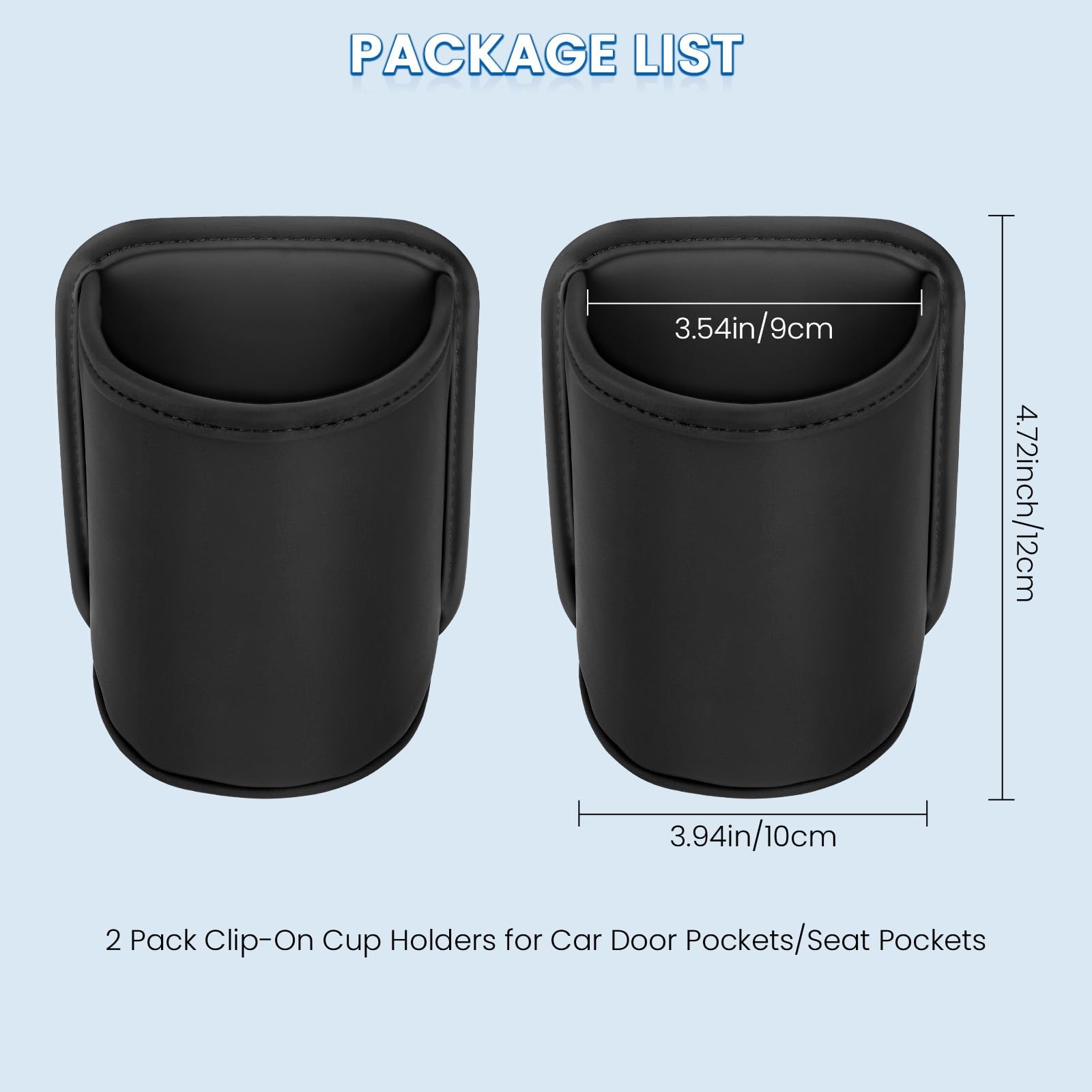 Large Car Door Cup Holder Clip On Back Seat Pocket Water Bottle Beverage Drin...