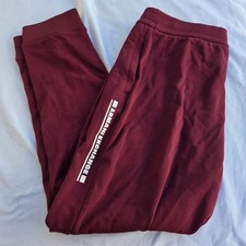 A X Armani Exchange Men Fleece Logo Jogger Pants Burgundy Size L