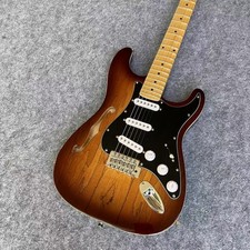 22 Frets Electric Guitar Semi Hollow Body F Holes SSS Single Coil Pickups