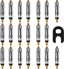 20 Pcs Presta Valve Core and Valve Core Remover Tool for Tubeless Bikes