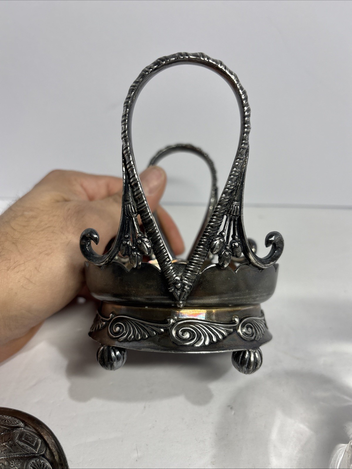 Antique Middletown Silver plate Sugar Jar-Very Intricate Lid