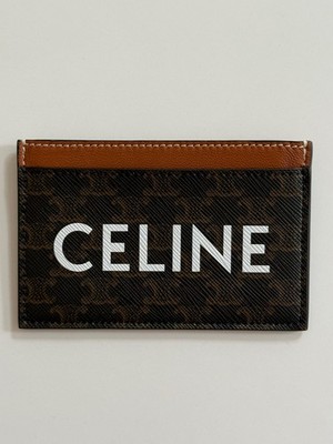 CELINE Céline Triomphe Canvas - Kartenetui   Credit Card Holder - 100 % Original