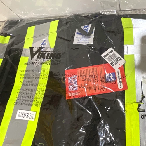 Viking 6166FR 6166FR-2XL Hi-Vis Reflective Safety Vest 2XL Black/Yellow - product listing photo