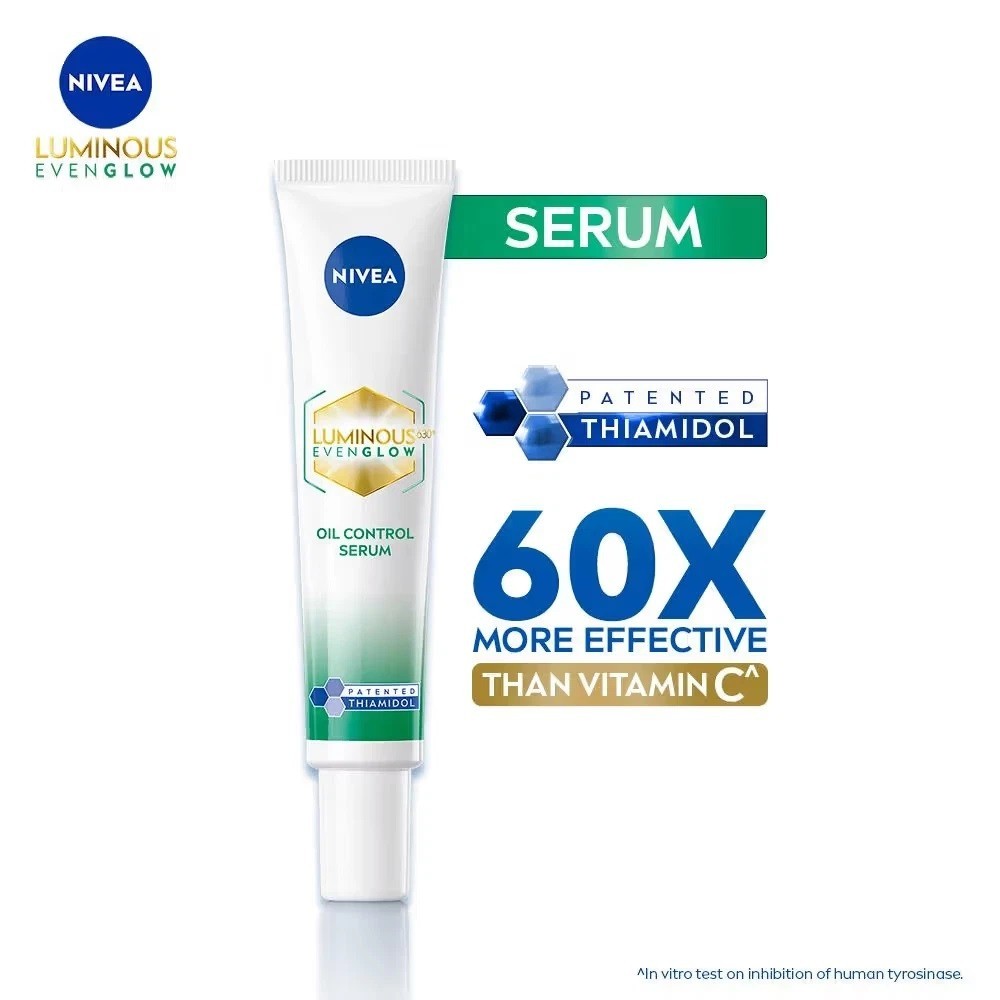 Nivea Luminous Even Glow Oil Control Face Serum with Thiamidol 40ml Free Shipping