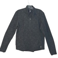 Spyder Active Fleece Pullover Long Sleeve 1/4 Zip Activewear Heathered Black L