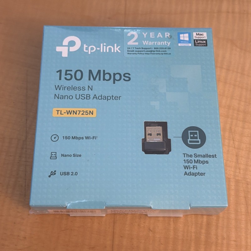 TP-Link TL-WN725N (US) Ver 3.8 150Mbps Wireless N USB Adapter - Brand New
