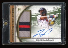 2025 Topps Museum Momentous Material Ronald Acuna Jr Auto Jumbo Patch /15 Braves