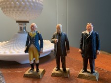 Vintage Marx Presidents Figures Washington ,Taft Arthur Painted Plastic Toy Lot