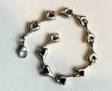 Vintage ROBERT LEE MORRIS Soho Studio NyC  elongated hearts bracelet SS