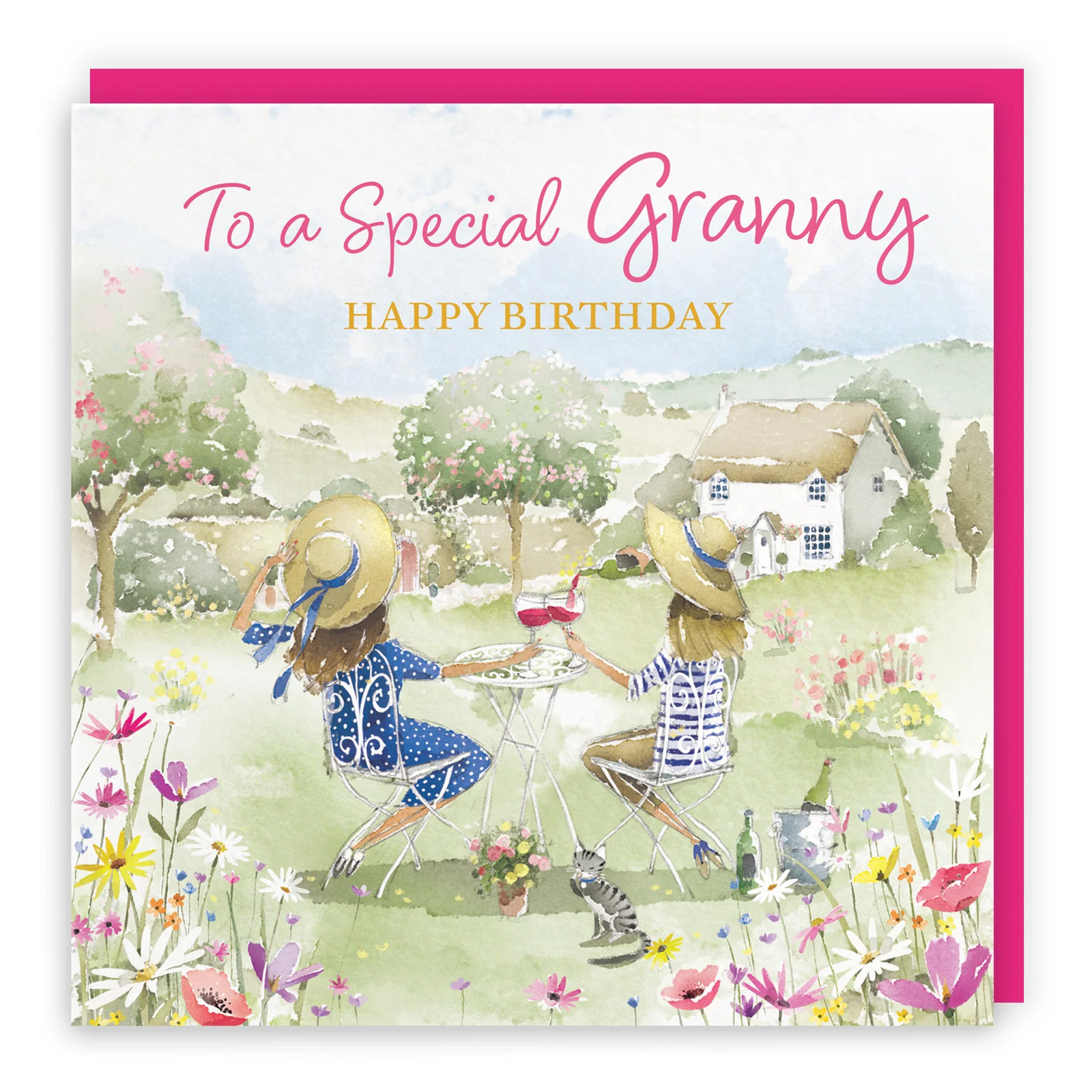 Granny Birthday Card Countryside Garden Milo's Gallery
