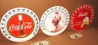 THREE Coke COCA-COLA  Assorted VINTAGE 1980's Thermometer Face Signs 3 For 1 BID