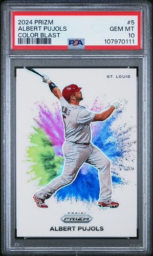 Albert Pujols #5 2024 Panini Prizm Color Blast card