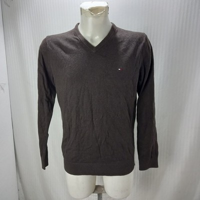 Item e6284 men's Tommy Hilfiger sweater brown, size S, armpits 53cm, spa
