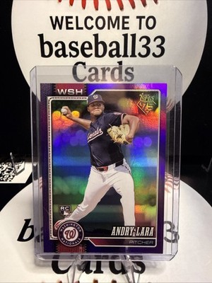 2026 Topps Series 1 Andry Lara RC Purple Foil /250 Washington Nationals #36