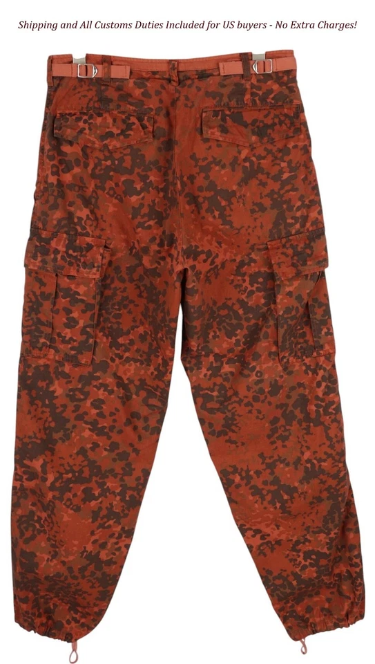 Pantalones para hombre Diesel P-Atlan-Pat W32 naranja camuflaje carga varios bolsillos PVP 295 Foto 4 de 4