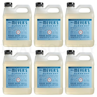 #ad Mrs. Meyers Clean Day Liquid Hand Soap Refill Rainwater 33oz Lot of 6 $38.50