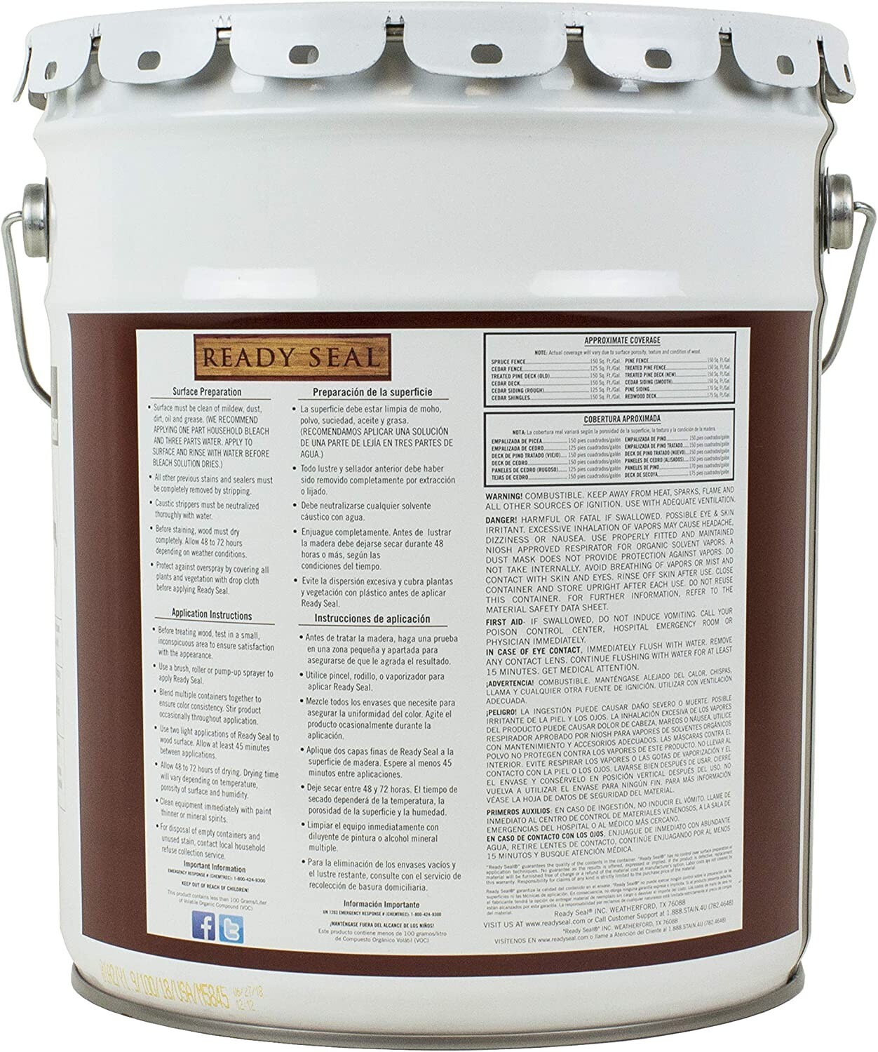 READY SEAL 515 Exterior Wood Stain and Sealer 5 Gal, PECAN NEW eBay