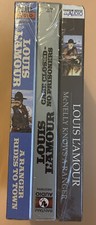 Louis L AMOUR Books on Tape Cassettes- Bantam Audio Cassettes 3-Pack Sealed