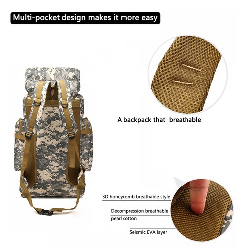 30L/40L/80L Military Camping Tactical Backpack Rucksack Travel Hiking Army Bag - Picture 56 of 131