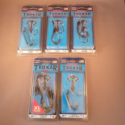 EAGLE CLAW Lazer Trokar Hooks Bulk Assortment Variety of Type and Sizes NEW