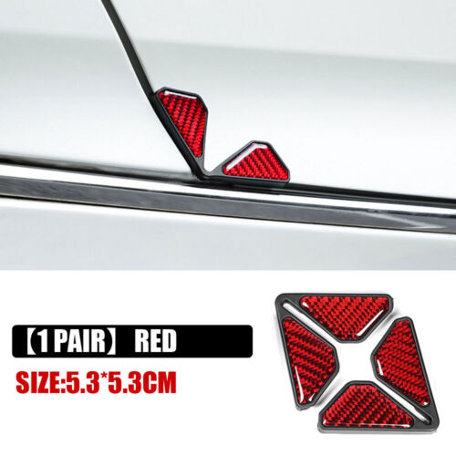 2x Red Car Door Edge Guard Pad Anti-Scratch Crash Protector Stickers Accessories - Picture 3 of 5