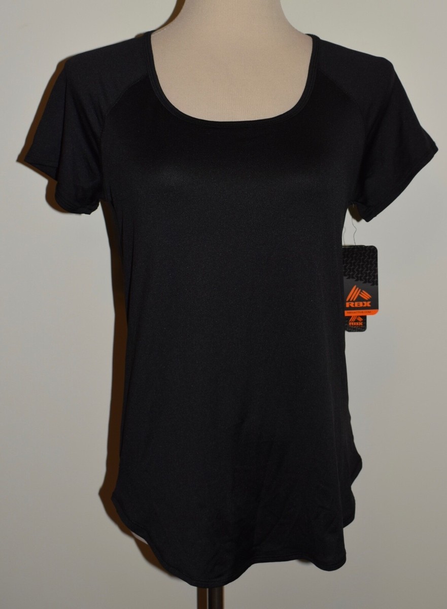 RBX Active Women's Plus Size Quick Dry Short Sleeve Workout Top with Mesh Panels