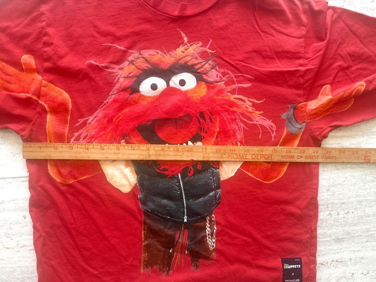 XS-M◆確保済 関税無 国内発MONCLER 1952 TシャツDisney MUPPETS Disney Muppets x Moncler 1952 Red Animal Graphic T-Shirt