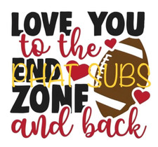 Sublimation Print End Zone Football Ready to Press Heat Transfer