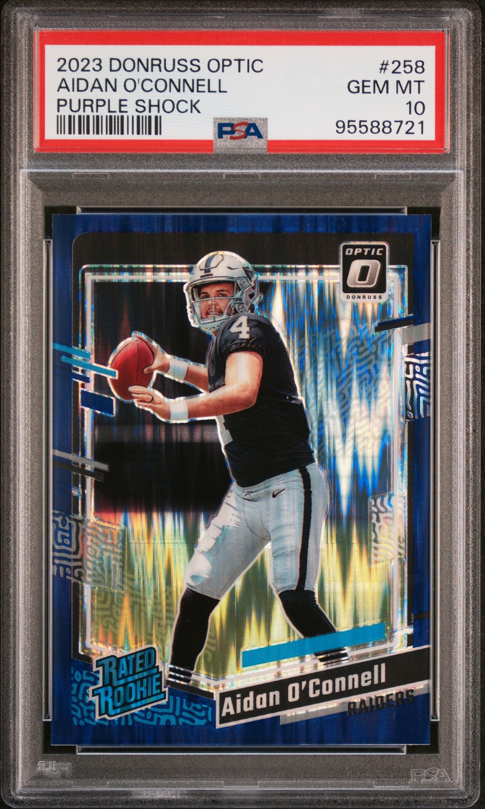 Aidan O'Connell Panini Donruss Optic #258 Purple Shock