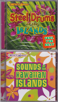 2-SET ISLAND MUSIC CDs Luau Party Tiki Dance Tropical Hawaiian Sounds Summer