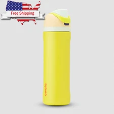 Owala FreeSip Stainless Steel Insulated Water Bottle, 24oz, Lemon Limeade.