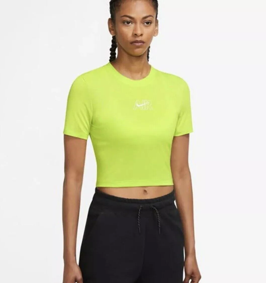 Nike Air Crop Tee Neon Green Size 12 RRP 27.99 NEW eBay