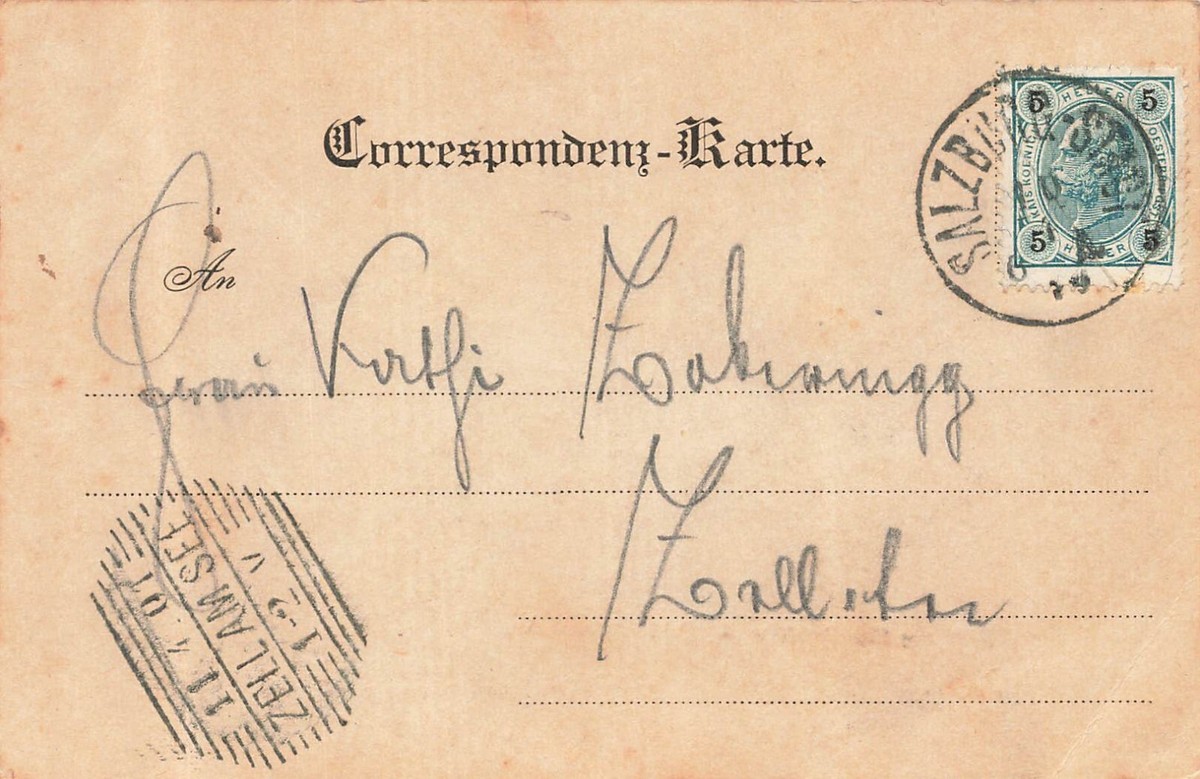 Austria~Salzburg-Blick vom Kapuzinerberg~1901 Ledermann Photo