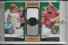 2018 topps tribute duel relic jersey tre turner, daniel murphy DR-TM NM cond