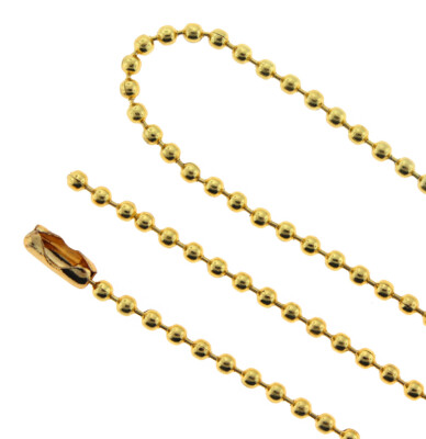 Gold Stainless Steel Ball Chain Necklace 28