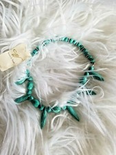 Turquoise Stone and Bead Choker Necklace fashion jewelry