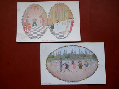 H.WILLEBEEK Ansichtskarten ''Unsere alten Kinderreime'' Original 20er Jahre