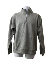 Men's Heather Grey 1/4 Zip Sweatshirt - M