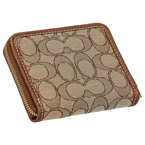 さらに100円引き◆MISCHIEF◆JACQUARD ZIP-AROUND WALLET Coach Small Zip Around Wallet Signature Jacquard CH389 IMVGB